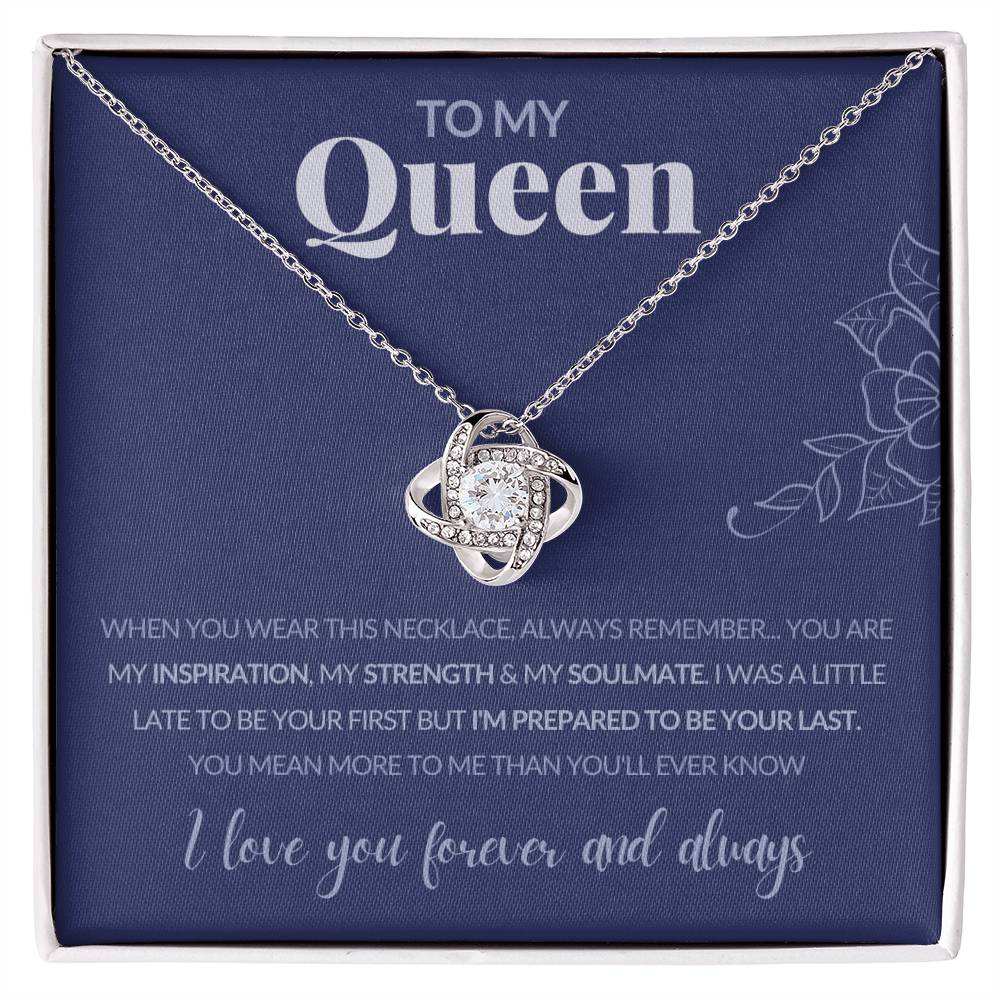 “To My Queen” Love Knot Necklace