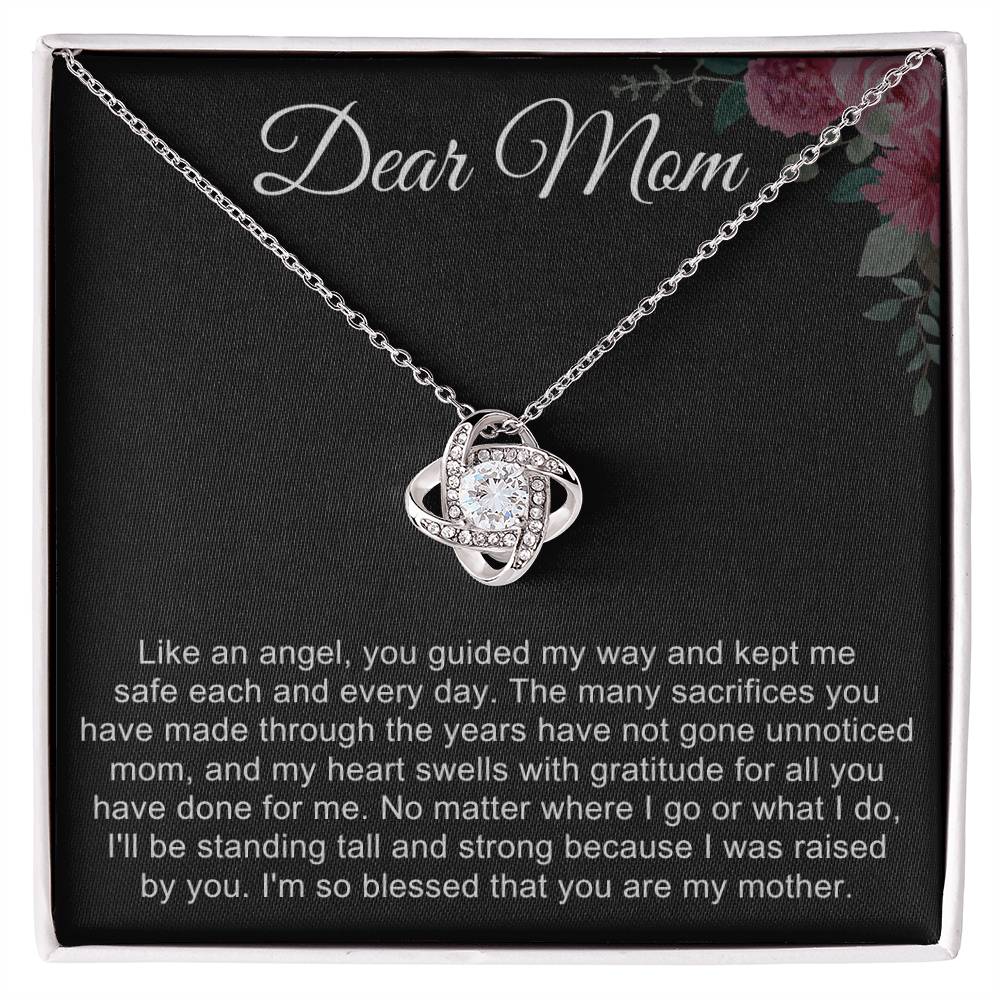 “Dear Mom” LoveKnot Necklace
