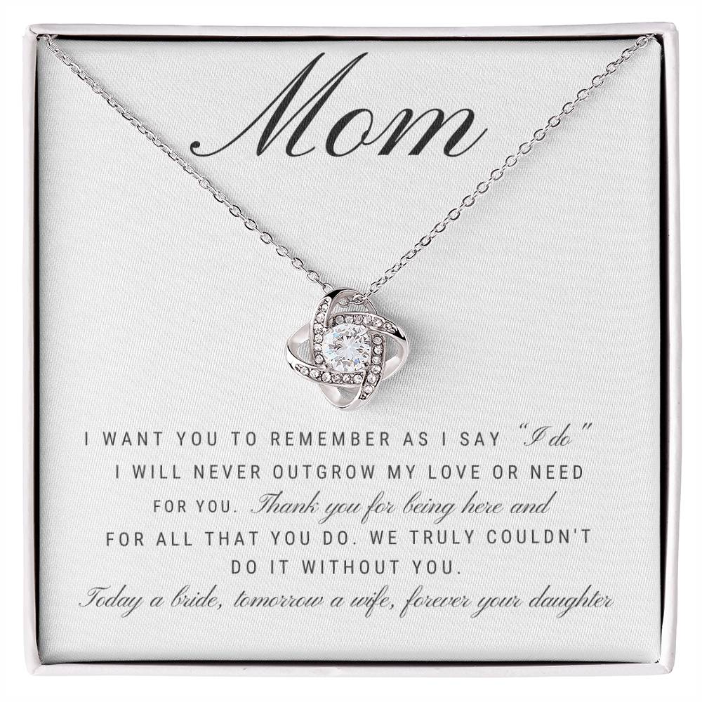 “Mom” Love Knot Necklace