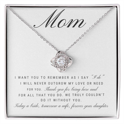 “Mom” Love Knot Necklace