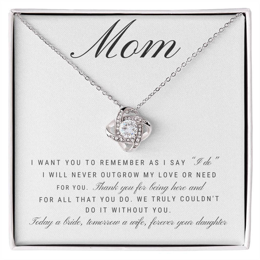 “Mom” Love Knot Necklace
