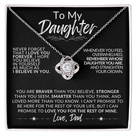To My Daughter, Love Dad: Love Knot Necklace