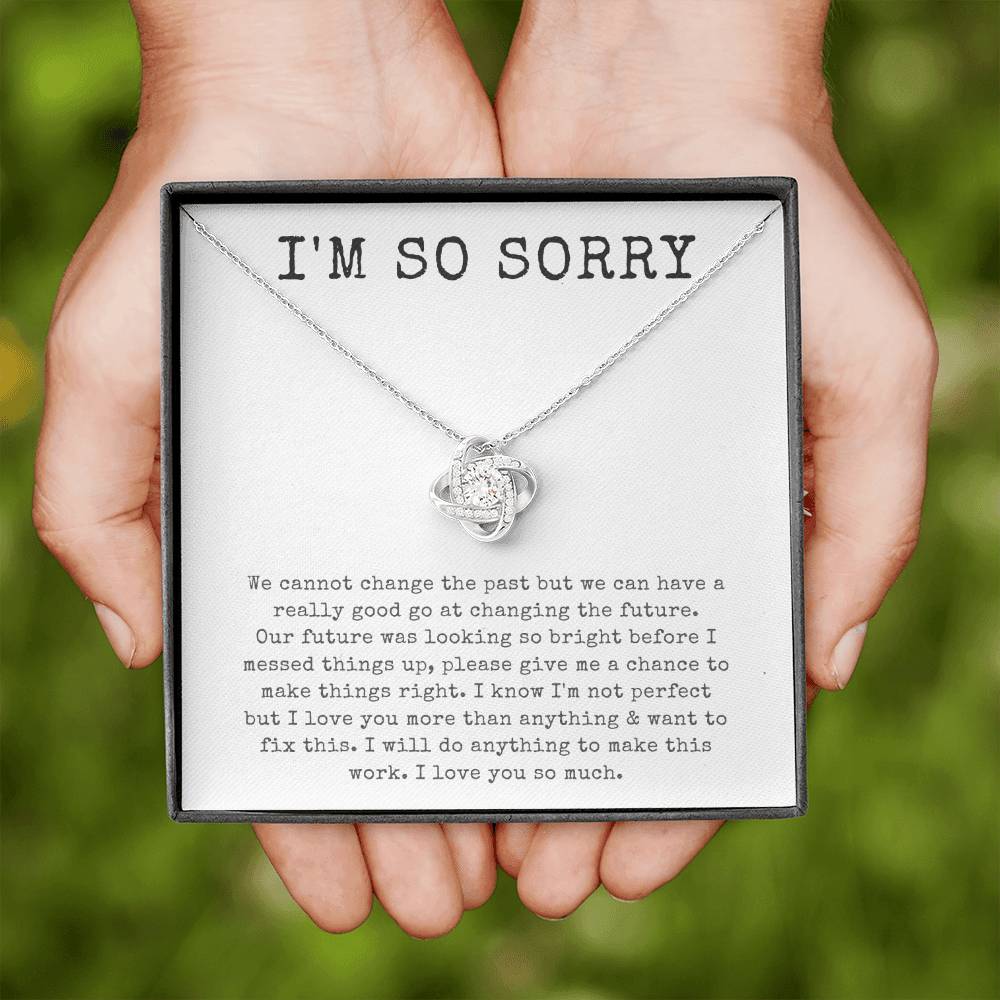 “I'm Sorry, Love Knot” Necklace