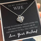 “To My Gorgeous Wife” Love Knot Necklace