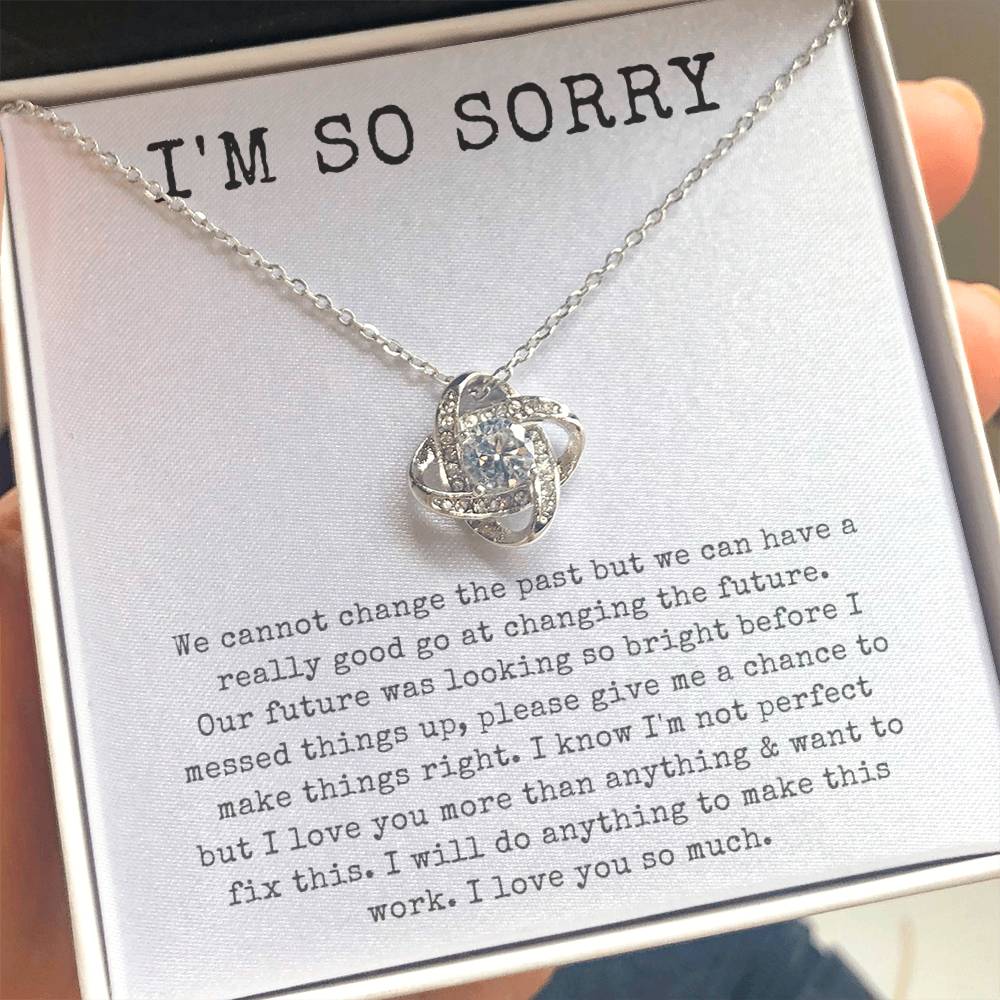“I'm Sorry, Love Knot” Necklace