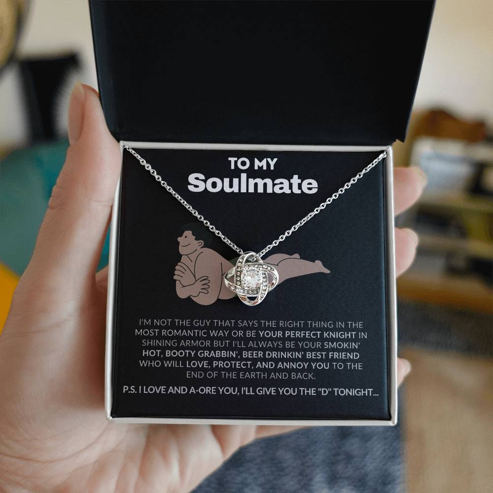 “To My Soulmate” Love Knot Necklace