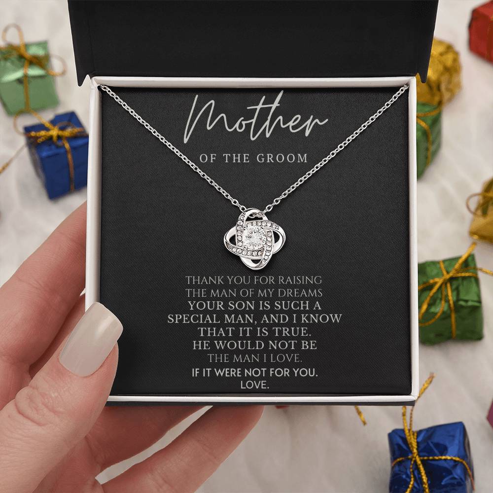 “Mother OF THE GROOM” Loveknot Necklace