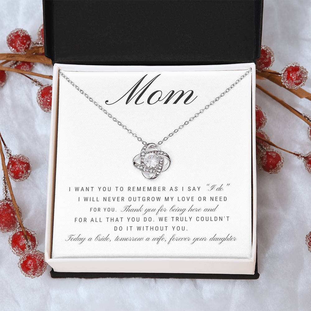 “Mom” Love Knot Necklace