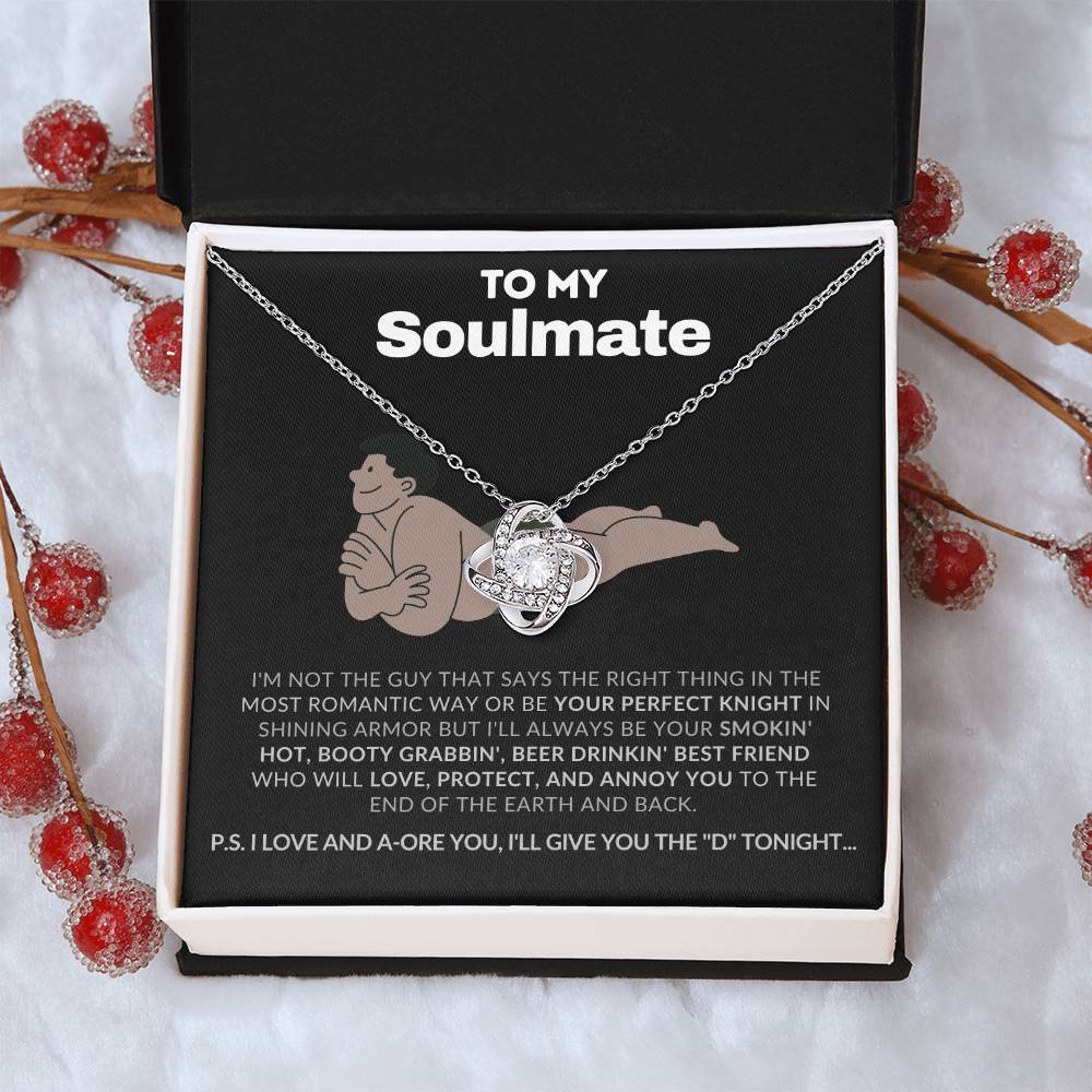“To My Soulmate” Love Knot Necklace
