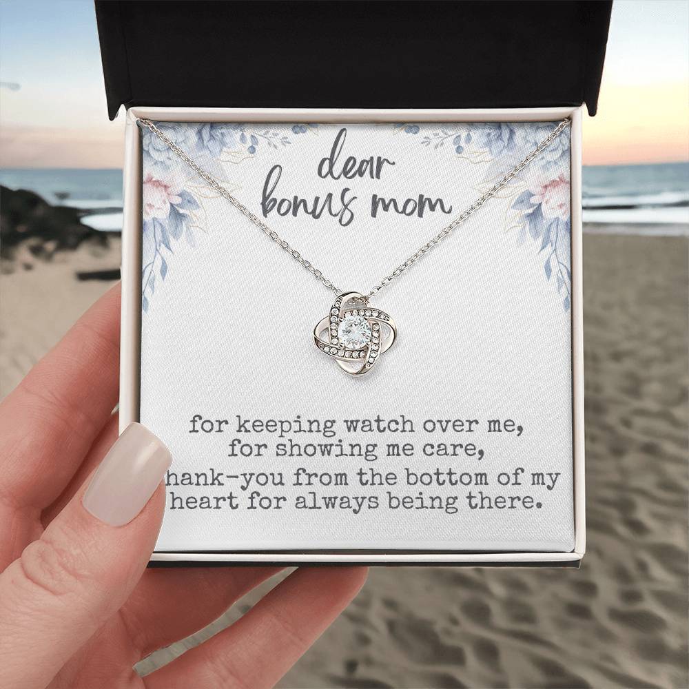 “Dear Bonus Mom” Love Knot Necklace