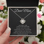 “Dear Mom” Love Knot Necklace