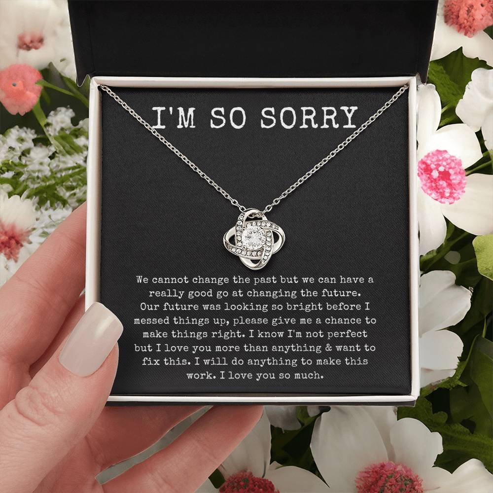 “I'm Sorry” LoveKnot Necklace