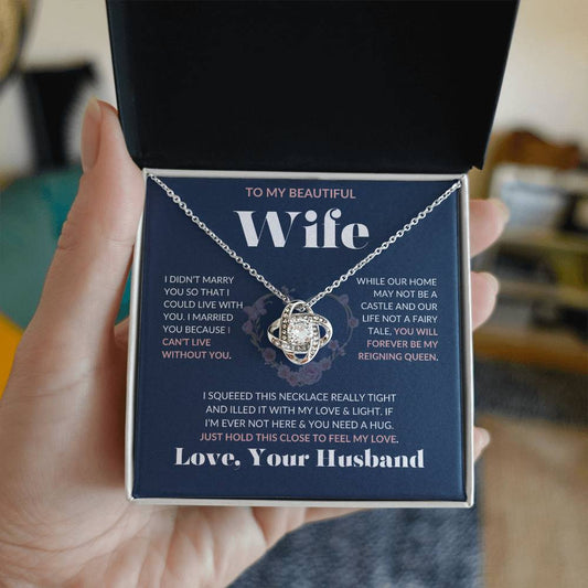 Forever Tied: A Necklace Love Knot for Wife