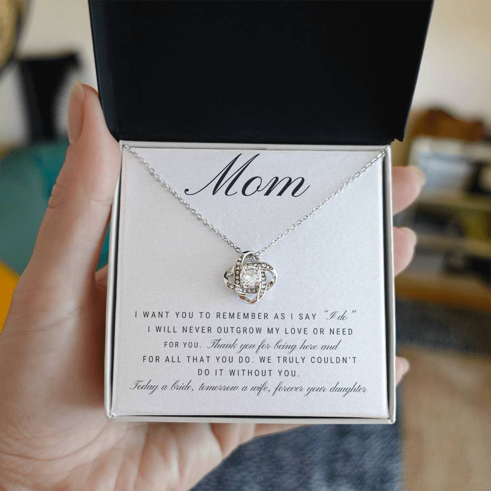 “Mom” Love Knot Necklace