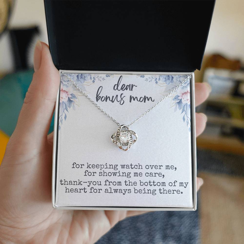 “Dear Bonus Mom” Love Knot Necklace
