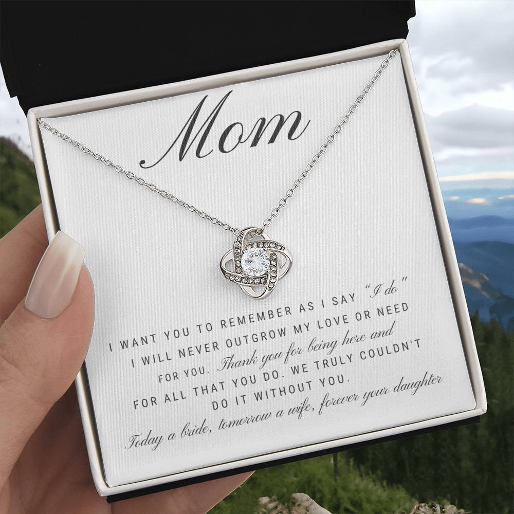 “Mom” Love Knot Necklace