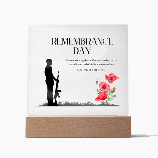 Remembrance Day Acrylic Showpiece