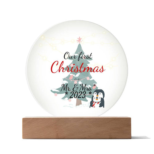 Our First Christmas as Mr. & Mrs. 2023 Acrylic Showpiece