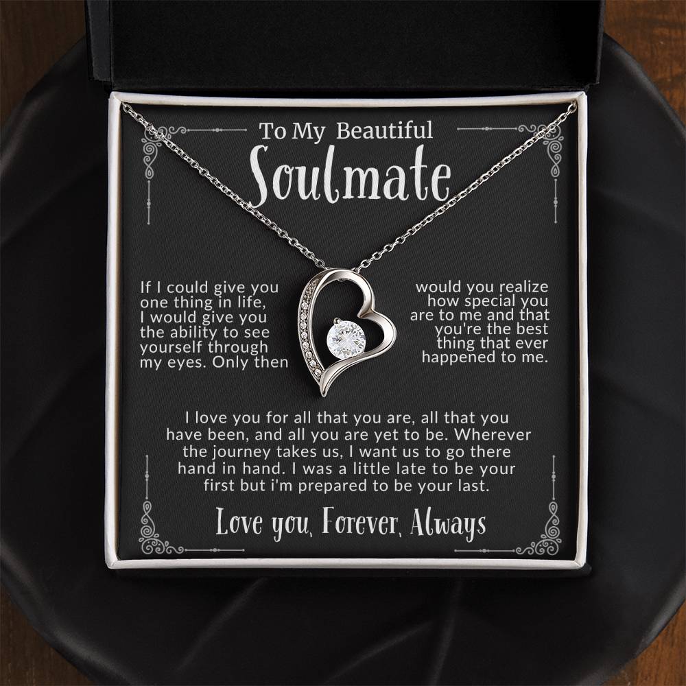 “To My Beautiful Soulmate” Forever Love Necklace