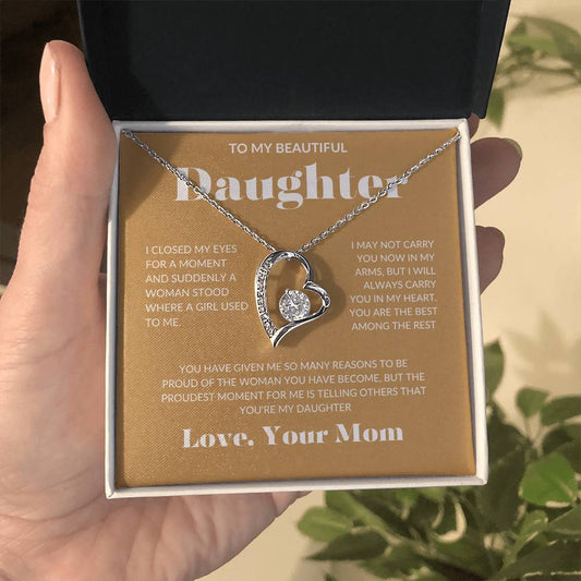 Timeless Bond: Mother's Forever Love Necklace for Daughter