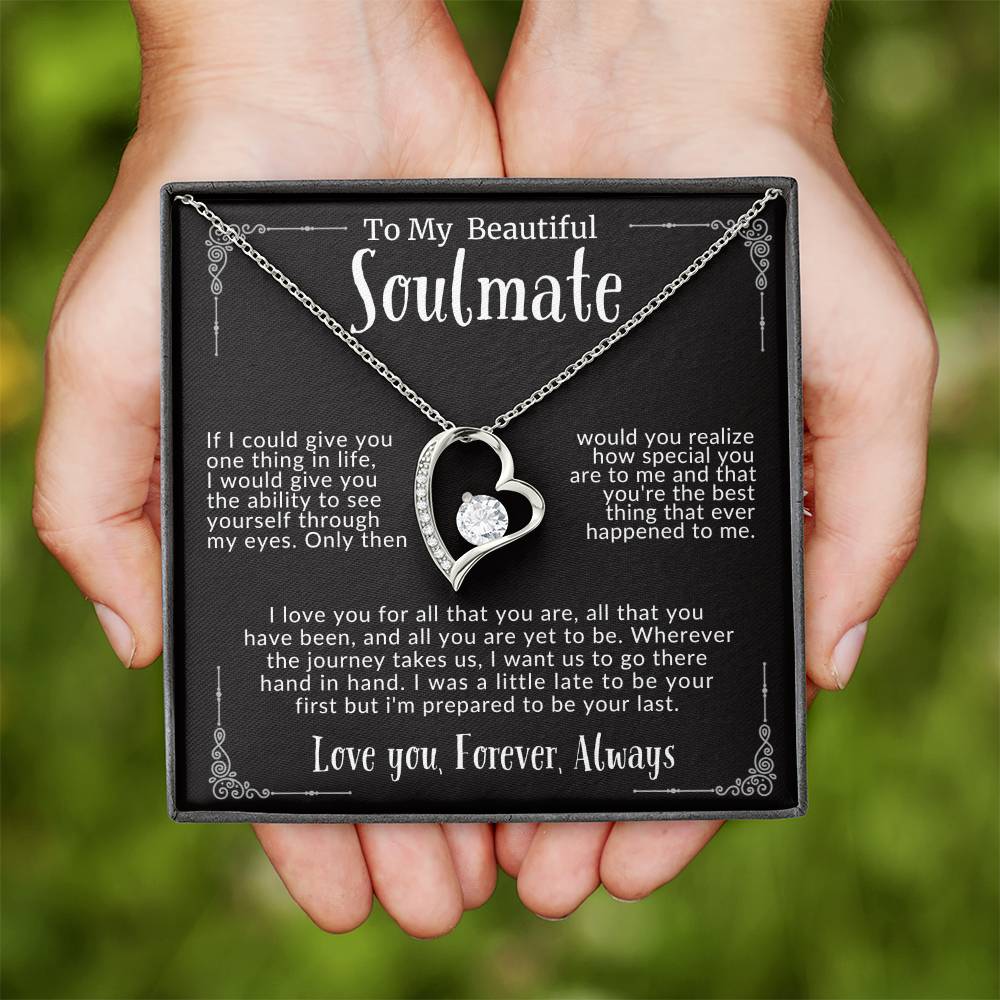 “To My Beautiful Soulmate” Forever Love Necklace
